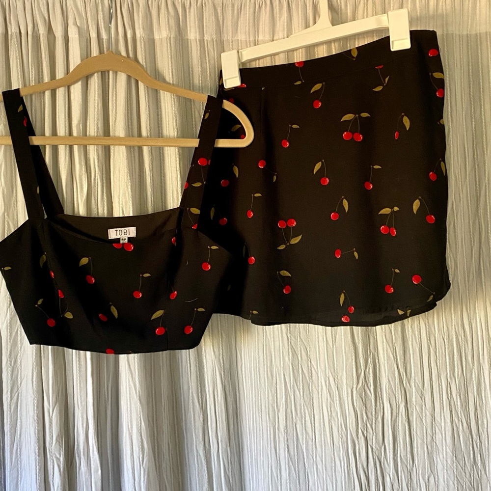 Cherry Tobi Top + Skirt Set 🍒